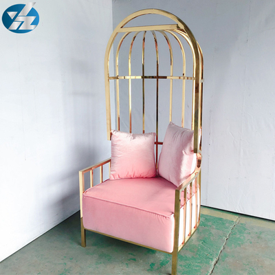 Noivos coloridos Chairs 10KGS 201 da cadeira do Birdcage do ouro de aço inoxidável