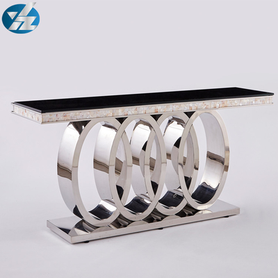 Mesa de jantar superior de vidro preta L200xW100xH75cm das mesas de jantar modernas luxuosas pesadas da base