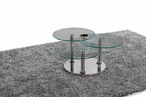 Luz à moda da tabela de chá da mesa de centro de vidro central do clássico 3 luxuosa