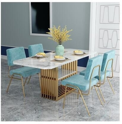 Mesas de jantar retangulares modernas superiores de mármore nórdicas das tabelas de banquete do casamento com cadeiras 50X90X75