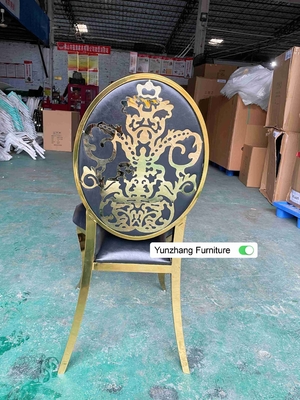 Cadeiras empilháveis de aço inoxidável tradicionais do evento em volta da parte traseira W50xD65xH92cm alugado