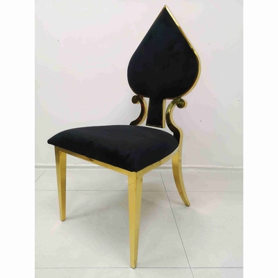 Banquete do coração do pôquer que janta o quadro de aço inoxidável da cor do preto da cadeira