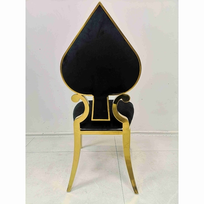 Banquete do coração do pôquer que janta o quadro de aço inoxidável da cor do preto da cadeira