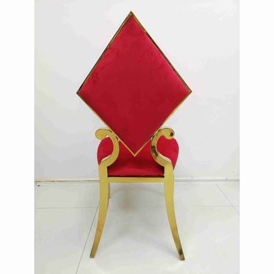 Quadro de aço inoxidável prismático da cor vermelha da cadeira do banquete do casamento do pôquer