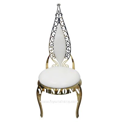 Bom preço Da cadeira comercial de aço inoxidável do banquete do casamento do ouro veludo de couro on-line