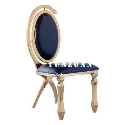 Bom preço Mobiliário de hotel de luxo barata por atacado ouro de aço inoxidável banquete cadeira de casamento para evento festa on-line