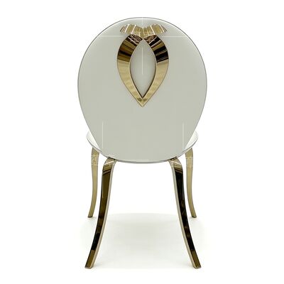 Bom preço Pernas de aço inoxidável de luxo casamento moderno banquete restaurante cadeira de jantar para recepção de eventos hotel on-line