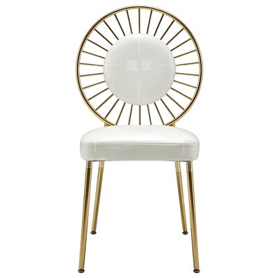 Bom preço Cadeira redonda para eventos de luxo em aço inoxidável para jantar por atacado on-line