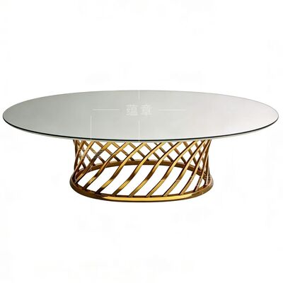 Bom preço Vidro Espelhado de Boa Qualidade com Tampo Oval em Aço Inoxidável para Casamento, Jantar, Banquete e Festa on-line