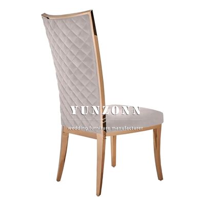 Bom preço Cadeiras de Jantar Escandinavas Nórdicas Aço Inoxidável Pernas Douradas Sala de Jantar Chinesa Móveis Domésticos Cadeira de Encosto Alto SS on-line
