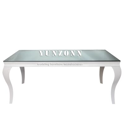 Bom preço Varejo Popular Mesa Rectangular Branca Casamento Mesa Dotel Para Casamento Aniversário Eventos ao ar livre on-line