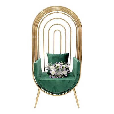 Bom preço Cage Shape Gold Throne King Wedding Gold Bird Cage Chair para Eventos de Casamento Banquete Dining Hotel on-line