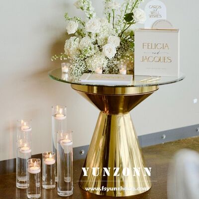 Bom preço Tabela de café de aço inoxidável para crianças Decoração de eventos de aniversário Decoração de bolo redondo Stand para decoração de casamento on-line