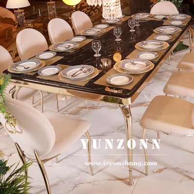 Bom preço Fabricante de móveis Tabela de jantar de mármore elegante de luxo moderna on-line