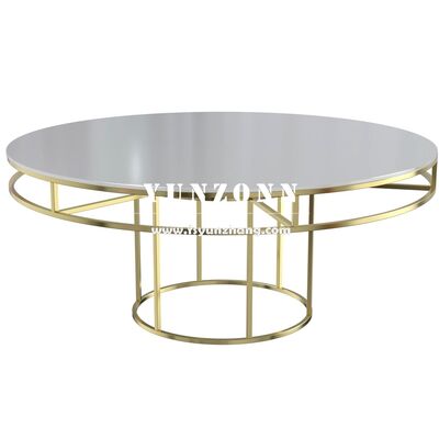 Bom preço Suporte de Mesa para Bolo em Aço Inoxidável Dourado com Tampo de Vidro de Alta Qualidade para Decoração de Festas e Casamentos on-line