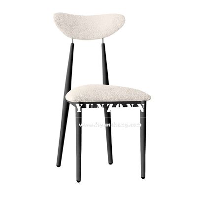 Bom preço Cadeira de Jantar de Couro Branco Creme Moderno Estilo Francês para Casamento, Hotel, Café, Restaurante on-line