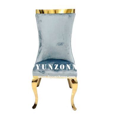 Bom preço Elegante cadeira de jantar de luxo com estofado com aço inoxidável on-line
