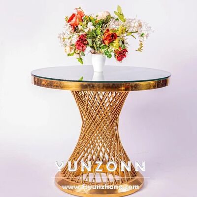Bom preço Mesa de Bolo de Casamento para Mobiliário Comercial com Estrutura de Aço Inoxidável e Base de Encaixe Decoração de Casamento Decoração de Eventos on-line
