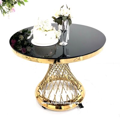 Bom preço Mesa de Bolo Luxuosa com Raios e Rodas, Design Moderno em Metal para Decoração de Casamentos, Hotéis e Eventos on-line