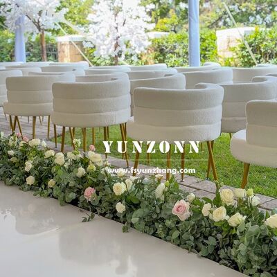 Bom preço Sofá Seccional Moderno de Lã de Cordeiro Branco Semicírculo Sofá Curvo para Sala de Estar Design de Sofá Meia-Redonda on-line