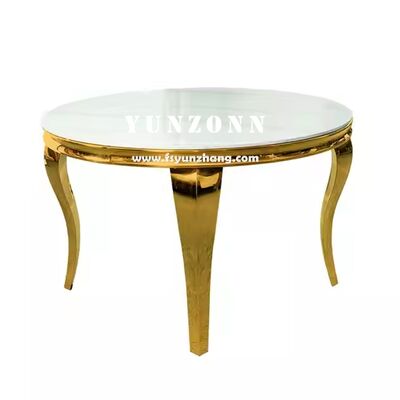 Bom preço Louis Modern Round Marble Dining Table with Polished Gold Serpentine Legs de aço inoxidável para hotéis ou salas de estar on-line
