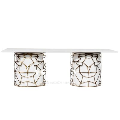 Bom preço Gaudí Luxo Moderna Rectangular Mesa de jantar em preto e branco para casa Vila Hotel Sala de casamento Uso para mobiliário de sala de jantar on-line