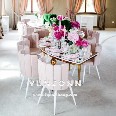 Bom preço Mobiliário de Estilo Luxuoso de Dubai para Eventos de Casamento, Salão de Banquetes, Cadeiras Reais em Forma de Dedo, Cadeiras de Jantar Personalizáveis em Veludo on-line