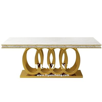 Bom preço Mesa de jantar de aço inoxidável moderno Sala de estar Mobiliário de hotel Eventos de casamento Festas ao ar livre Hotéis Salões-Fábrica Venda direta on-line