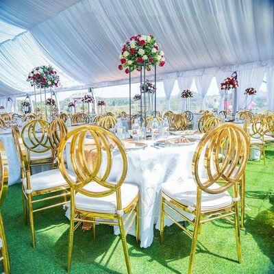 Bom preço Cadeira de Jantar Moderna em Aço Inoxidável para Apartamento, Hotel, Casamentos, Eventos, Sala de Estar Externa, Cozinha - Mobiliário Metálico Atacado on-line