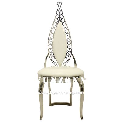 Bom preço Gráfico de cadeiras de jantar modernas com novos desenhos de escultura Quadro de aço de luxo para eventos Casamentos Hotéis Apartamentos Aluguer on-line