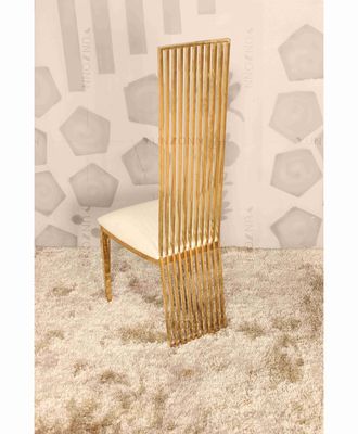 Bom preço O banquete luxuoso do ouro traseiro alto da cadeira do casamento preside o peso de aço inoxidável 200Kg on-line