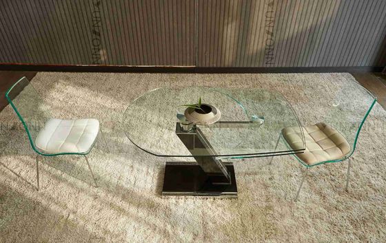 Bom preço Mesa de jantar superior de gerencio irregularmente dada forma Extensional salvo o espaço para a sala de jantar on-line