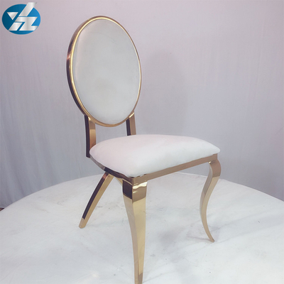 Cadeira branca elegante do banquete do casamento dos pés traseiros transversais de Chrome da cadeira de veludo