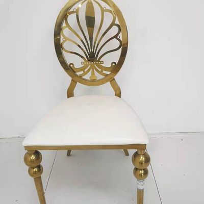 Bom preço OEM de aço inoxidável W50xD65xH92cm da cadeira do casamento do ouro luxuoso elegante on-line