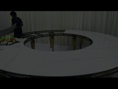 Tabela de anéis de ouro de placas de rocha de aço inoxidável para casamento, com capacidade para 20 pessoas ou mais